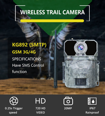 25m IR MMS GPRS 셀룰러 게임 카메라 다이나믹 4G 무선 SMTP