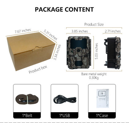 KW865 WIFI 숨겨진 카메라 야외 무선 사냥 카메라 IP67 20MP 트레일 카메라