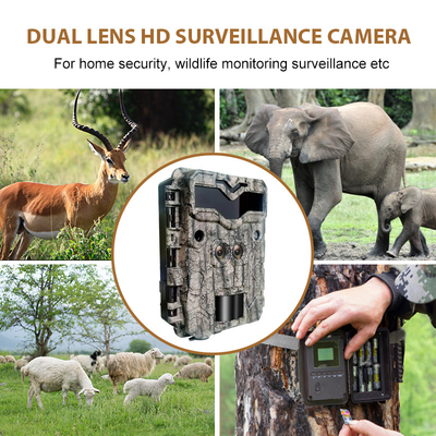 HD 사냥 카메라와 함께 사냥의 감동을 경험 32MP 듀얼 렌즈 트레일 카메라와 4K 비디오와 100 피트 야간 비전