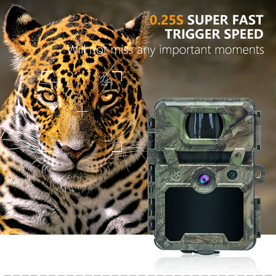 30MP 위장 IP66 방수 사냥 카메라 PIR 센서와 48pcs 빛도 없는 IR LED HD 사냥 카메라