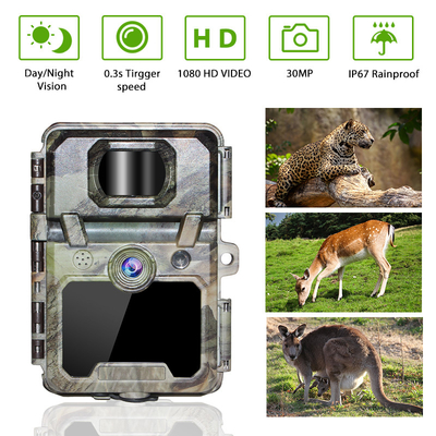 게임 카메라 KW571 방수 IP67 비방광 CMOS 센서 30MP 사진 1080P 0.25s 트리거 속도 야간 비전
