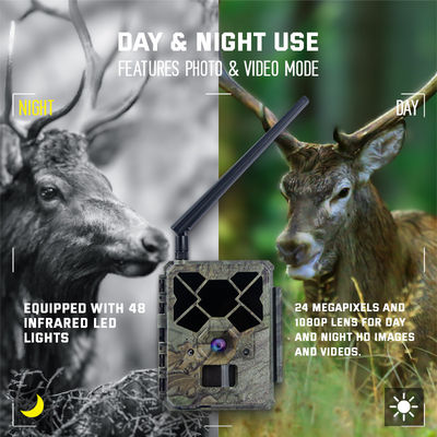 원격 제어 4G 사냥 카메라 KW886 1080p 비디오 능력과 120ft 밤 범위