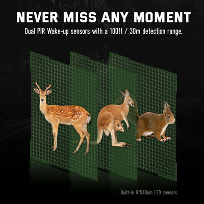 카메라 4K를 추적하는 32MP 듀얼 렌즈 HD는 어떤 빛 야생 카메라도 게임하지 않습니다