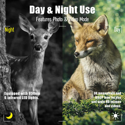 높은 센서 해상도 야생 동물 카메라 13MP Cmos 듀얼 렌즈 트레일 카메라