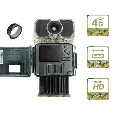 LCD 디스플레이 4G 트레일 카메라 프로그래밍 가능한 940nm NO GLOW ICCID FTP SMTP MMS APP 제어 사냥 액세서리