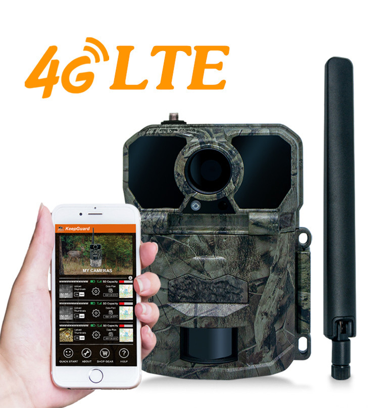 안테나와 함께 4G 시험 카메라 KW896 30MP 0.15s 트리거 속도 야간 시력 방수 IP65 야생 동물 연구